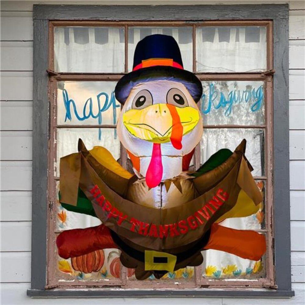 New 3.5 FT Thanksgiving Inflatable Decorations Outdoor, Turkey Broke - Picture 3 of 7